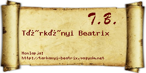 Tárkányi Beatrix névjegykártya