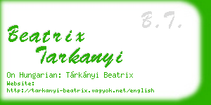beatrix tarkanyi business card