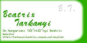 beatrix tarkanyi business card